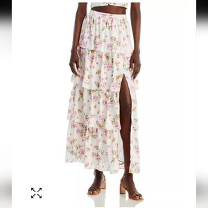NWT WAYF Tiered Floral Maxi Skirt